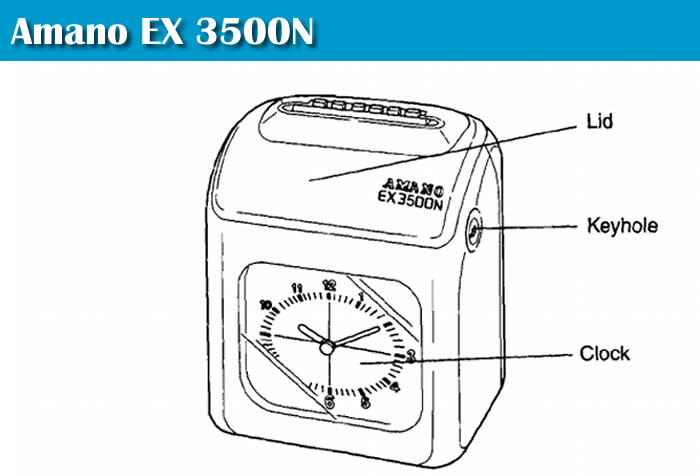 Amano EX 3500 Clocking Machine Product